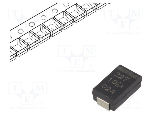 Tantalum Polymer Capacitor, 220 µF, 10 V, T598 KO-CAP® Series, ± 20%, D, 0.025 ohm