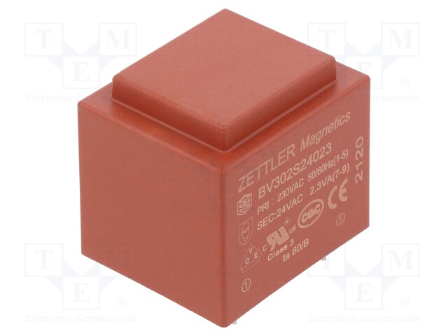 Transformer: encapsulated; 230VAC; 24V; Mounting: PCB