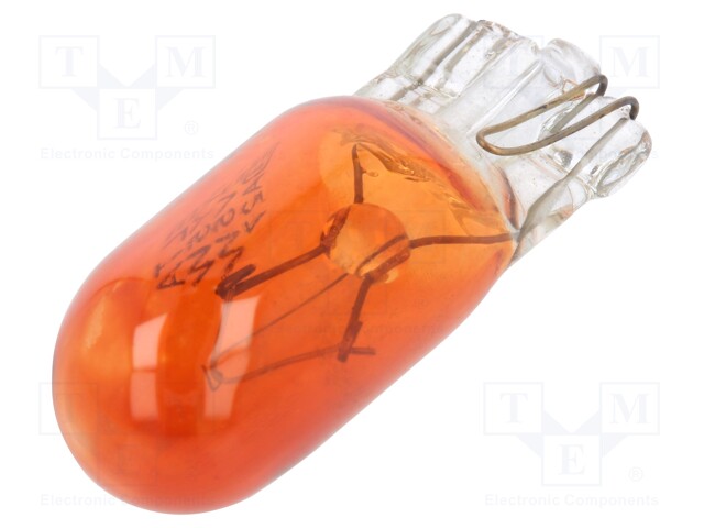 Filament lamp: automotive; W2,1x9,5d; orange; 12V; 5W; VISIONPRO