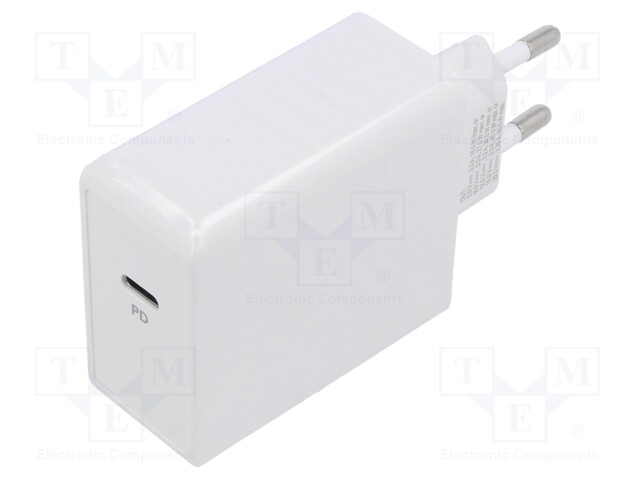 Power supply: switched-mode; plug; 5÷20VDC; 65W; Plug: EU; 82%