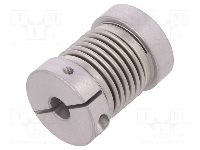 Coupling; Ø1: 6mm; Ø2: 6mm; Mat: aluminium,stainless steel