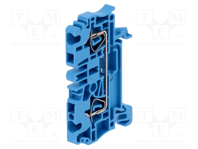 Splice terminal: rail; 2.5mm2; ways: 1; terminals: 2; blue; wemid