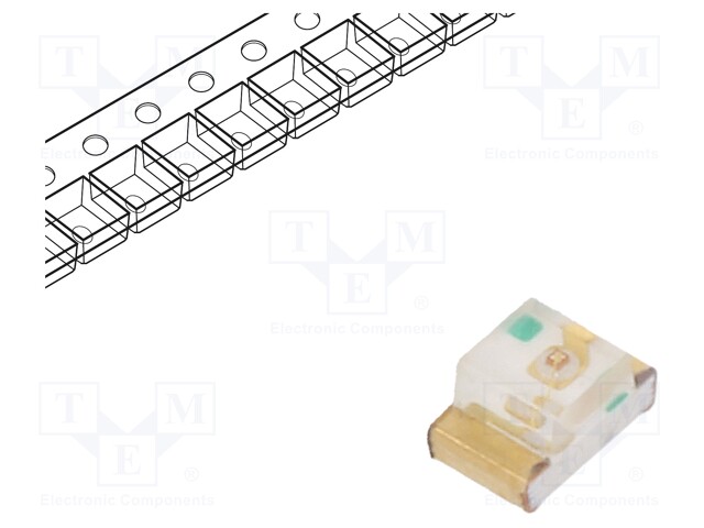 LED; SMD; 0805; green; 0.2÷0.5mcd; 2x1.25x1.1mm; 160°; 1.9÷2.25V