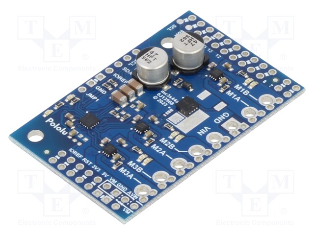 DC-motor driver; Motoron; I2C; Icont out per chan: 1.7A; Ch: 3