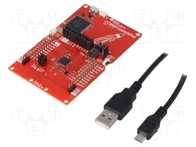 Dev.kit: Bluetooth Low Energy; USB B micro,pin strips