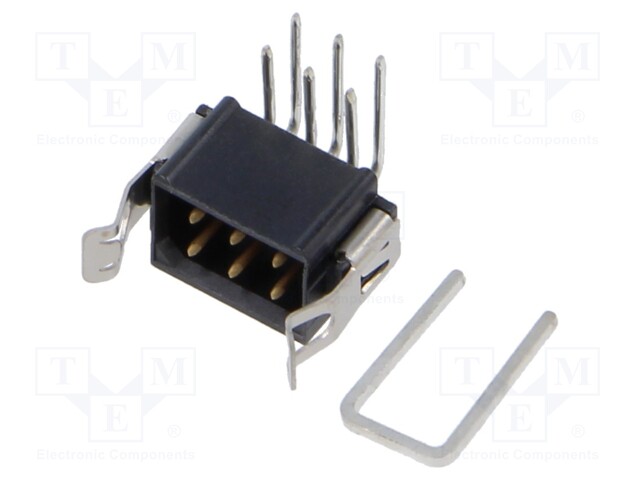 3+3 Pos. Male DIL Horizontal Throughboard Conn. Latches
