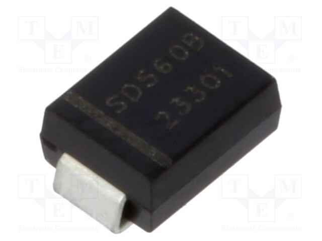 Diode: rectifying; SMD; 600V; 5A; SMB; Ufmax: 1.2V; Ir: 9uA; reel,tape