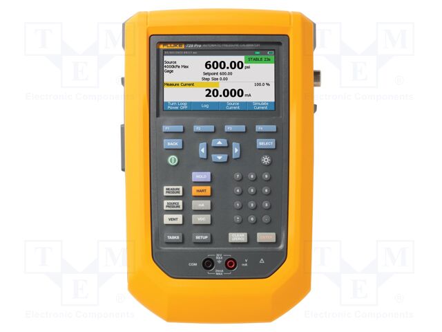 Meter: calibrator; pressure; VDC: 0÷30V; I DC: 0÷24mA; -0.9÷40bar