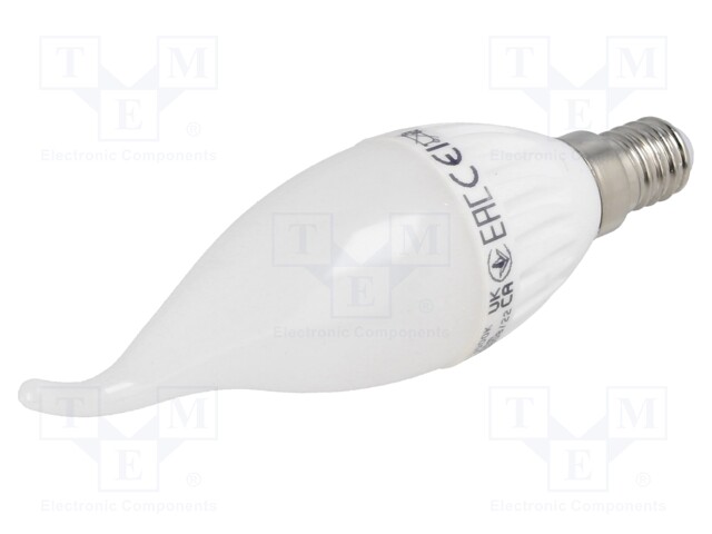 LED lamp; warm white; E14; 230VAC; 1000lm; 10W; 160°; 3000K