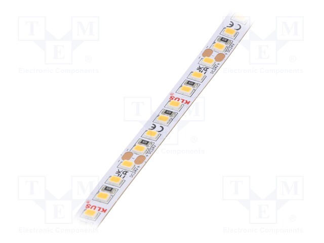 LED tape; white warm; 24V; LED/m: 140; 8mm; IP20; 120°; 9.6W/m