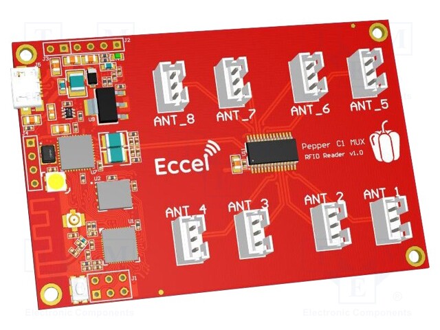 RFID reader; USB,WiFi; 3.3÷5V; f: 13,56MHz; 3pin x8,Micro USB