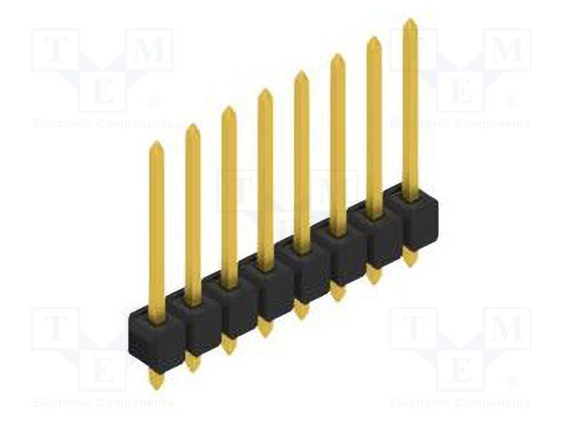 Connector: pin strips; pin header; male; PIN: 8; 2.54mm; THT; 1x8