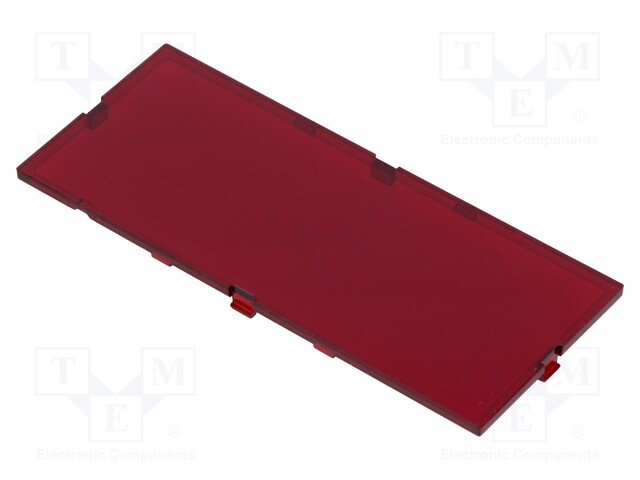 Front panel; without frame,with holder; semi-transparent red