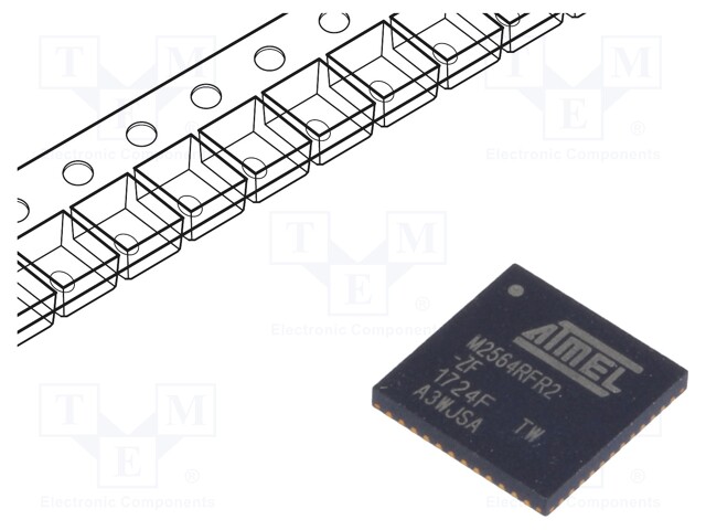 AVR microcontroller; EEPROM: 8kB; SRAM: 32kB; Flash: 256kB; VQFN48