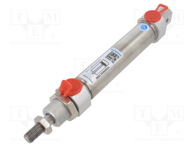 Round cylinder; Piston diam: 25mm; Piston stroke: 80mm; 1÷10bar