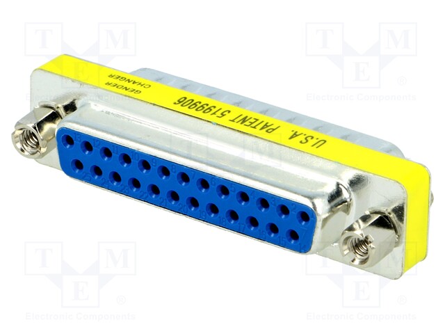 Transition: adapter; D-Sub 25pin male,D-Sub 25pin female