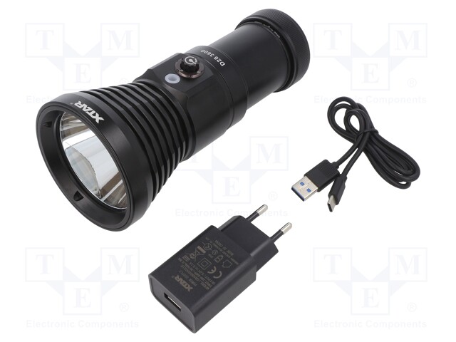 Torch: LED diving; L: 191.5mm; 200/500/2000/3600lm; Ø: 50÷84mm