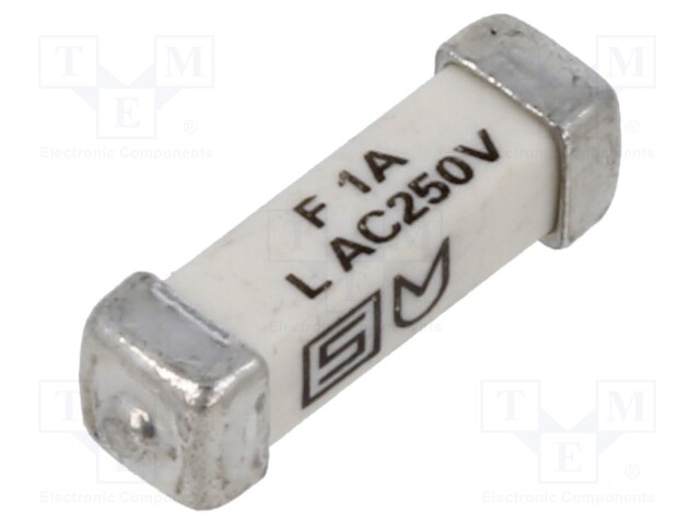 Fuse: fuse; quick blow; 1A; 250VAC; 125VDC; SMD; ceramic; 3x10.1mm