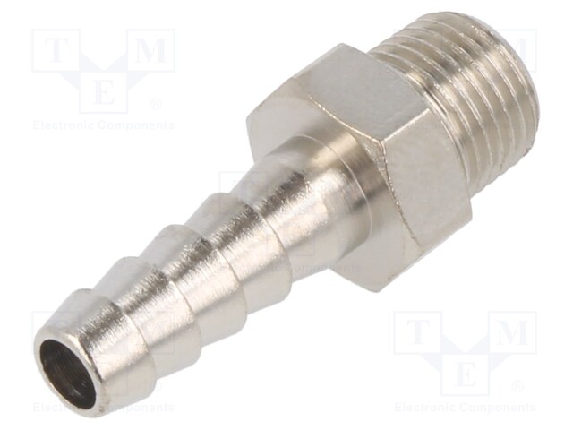 Push-in fitting; connector pipe; nickel plated brass; 7mm