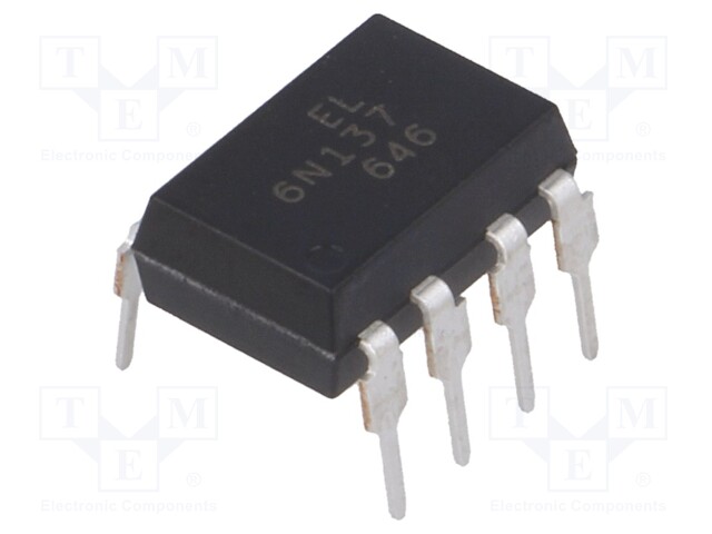 Optocoupler; THT; Channels: 1; Out: logic; 10Mbps; DIP8
