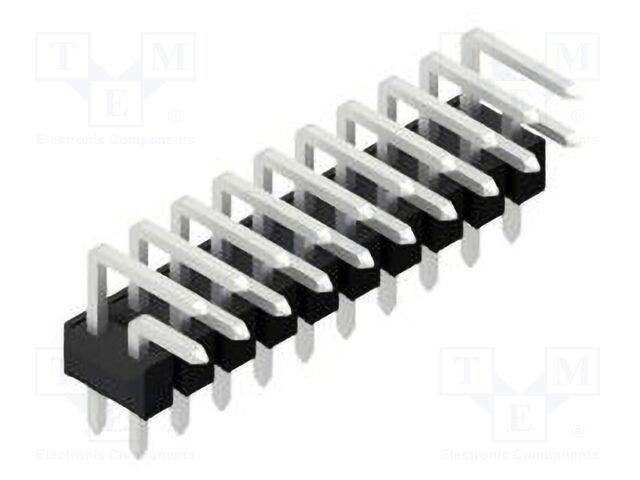 Connector: pin strips; pin header; male; PIN: 20; 2.54mm; THT; 2x10