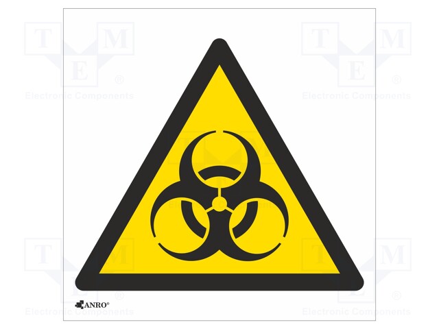Safety sign; warning; Mat: self-adhesive folie; W: 200mm; H: 200mm