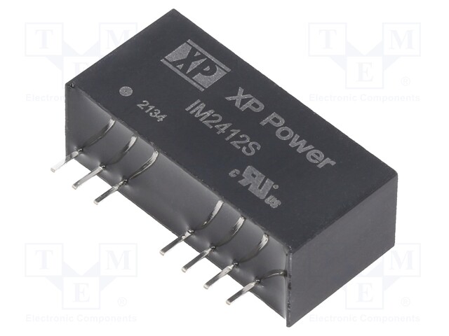 Isolated Board Mount DC/DC Converter, Regulated, ITE, 2 Output, 2 W, 12 V, 85 mA, -12 V
