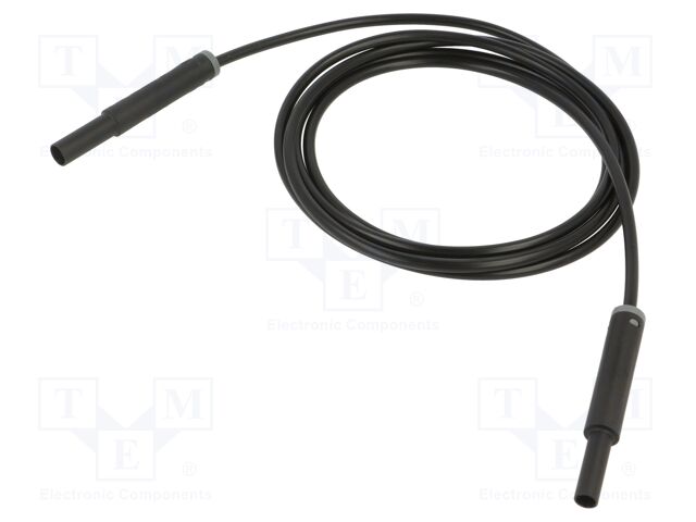 Test lead; 19A; banana socket 4mm,banana plug 4mm; insulated