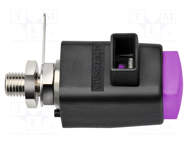 Laboratory clamp; purple; 300VDC; 16A; Contacts: nickel; -25÷90°C