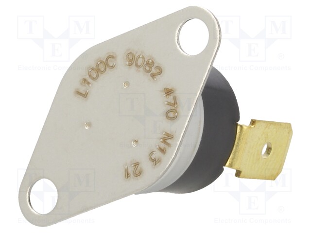 Sensor: thermostat; NC; 100°C; 10A; 240VAC; connectors 6,4mm; ±5°C