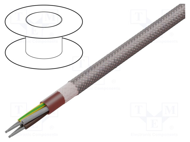 Wire; SiHF; Cu; stranded; 4G1mm2; silicone; brown-red; -60÷180°C