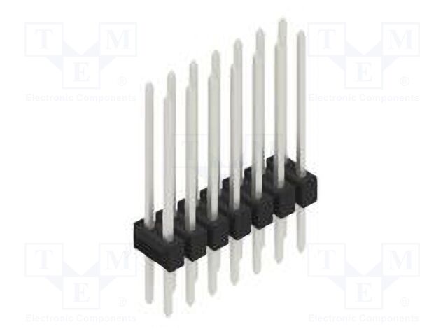 Connector: pin strips; pin header; male; PIN: 14; 2.54mm; THT; 2x7