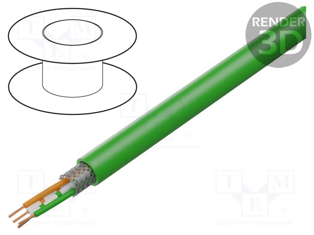 Wire; HELUKAT® 100IND,SF/UTP; industrial Ethernet; 5e; solid; Cu