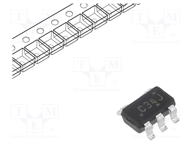 Buffer, 74LVC1G34, 1.65 V to 5.5 V, SOT-23-5