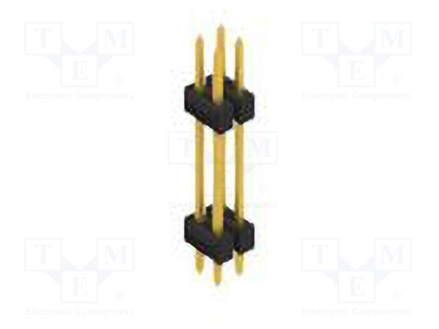 Connector: pin strips; pin header; male; PIN: 4; 2.54mm; THT; 2x2