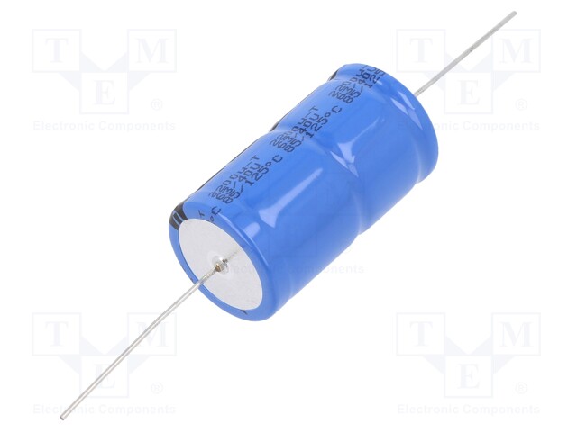 Capacitor: electrolytic; THT; 2.2mF; 40VDC; Ø21x38mm; Leads: axial