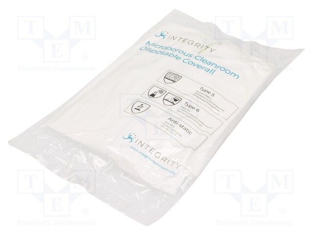 Coverall; ESD; M; Features: unisex,Fastening:  zip; white