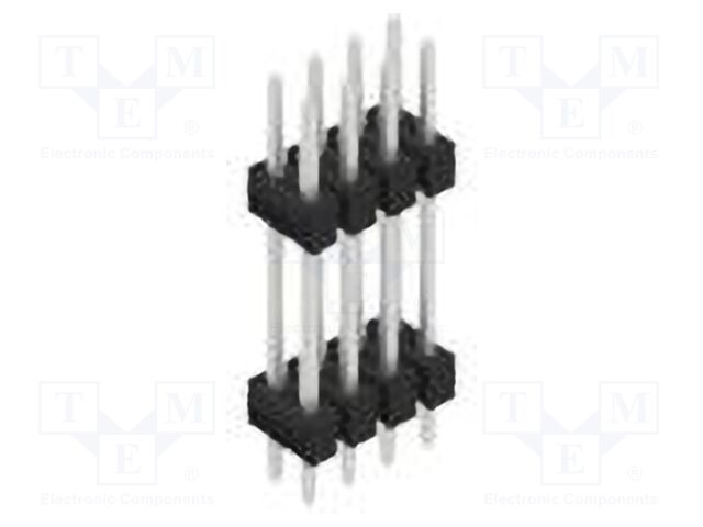 Connector: pin strips; pin header; male; PIN: 8; 2.54mm; THT; 2x4