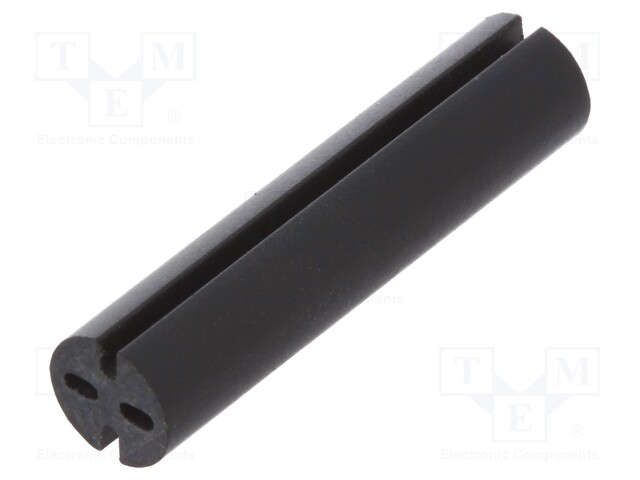 Spacer sleeve; LED; Øout: 5.1mm; ØLED: 5mm; L: 22mm; black; UL94V-0