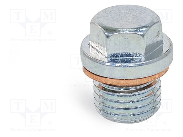 Hexagon head screw plug; with seal; Thread: G 1/4"; Plating: zinc