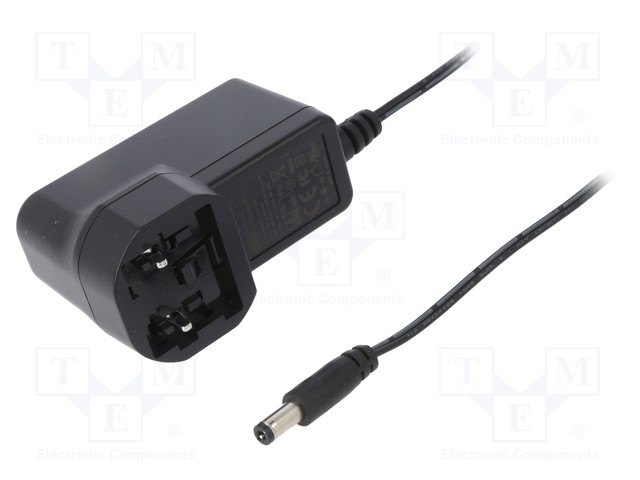 Power supply: switched-mode; 9VDC; 0.66A; Out: 5,5/2,1; 6W; 76%