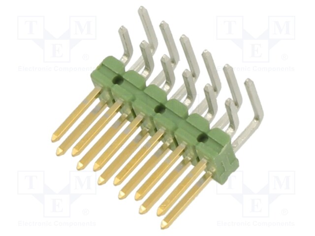 Pin header; pin strips; AMPMODU; male; PIN: 12; angled 90°; 2.54mm