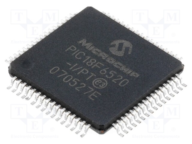 PIC microcontroller; Memory: 32kB; SRAM: 2048B; EEPROM: 1024B; SMD