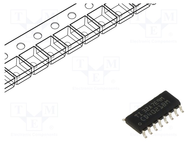 IC: digital; static shift register; Ch: 8; CMOS; SMD; SO16; CD4000