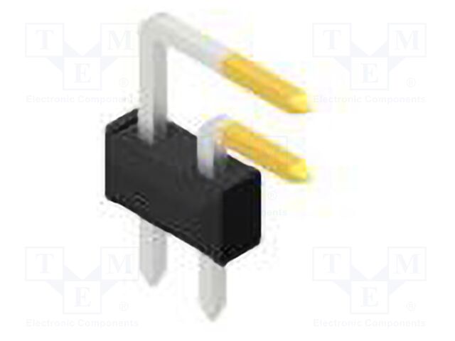 Connector: pin strips; pin header; male; PIN: 2; 2.54mm; THT; 2x1
