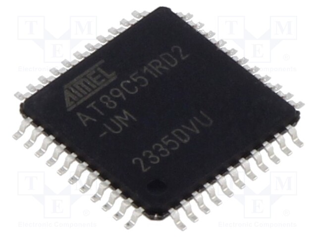 IC: microcontroller 8051; SRAM: 2B; Interface: SPI,UART; LQFP44