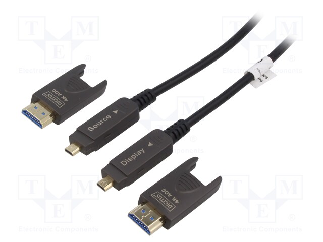 Cable; HDCP 2.2,HDMI 2.0,optical; LSZH; 20m; black