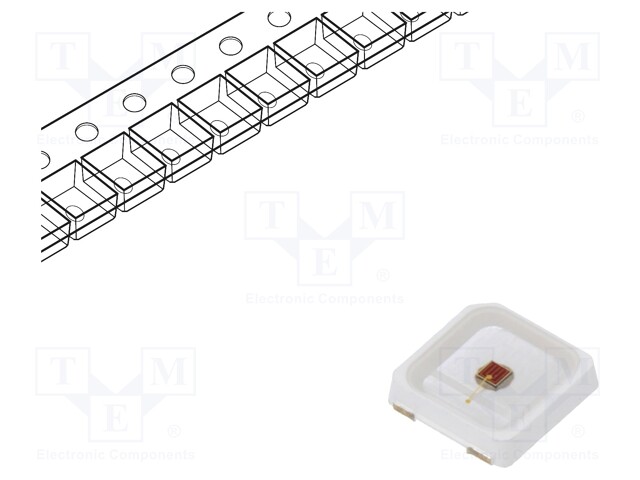 Power LED; crimson; 120°; 150mA; λd: 650-670nm; Pmax: 500mW; SMD