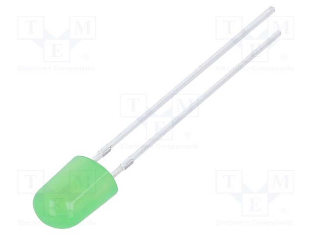 LED; oval; 5.2x3.8x7mm; green; 2180÷3000mcd; 100/40°; Front: convex
