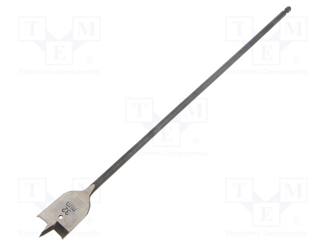 Drill bit; wood; Ø: 32mm; Overall len: 370mm; HSS; 1pcs; Series: Flat